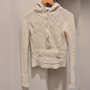 Brandy Melville Cream Cable Knit Turtleneck Sweater